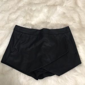 Express Faux Leather Skort